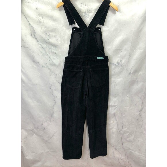 Empyre Suzie Corduroy Bib Overalls Womens S Black Retro Grunge 90s Baggy - Picture 10 of 16